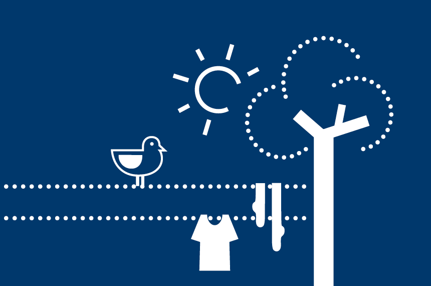 Ein grafisches Bild von drei Schneemännern 