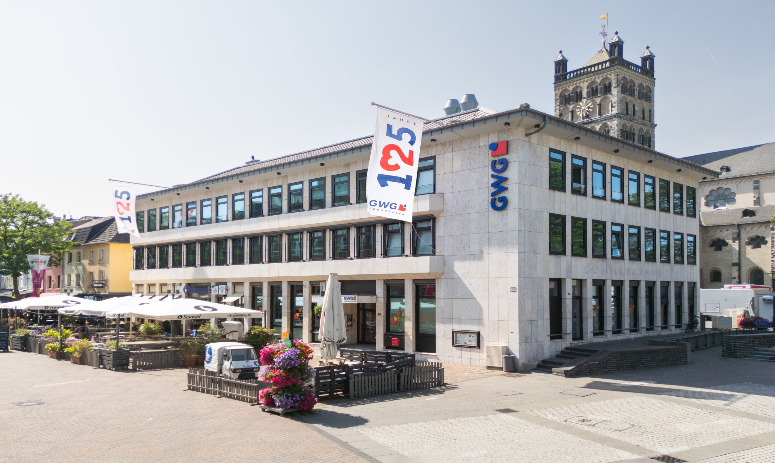 Das Bürogebäude der GWG Neuss